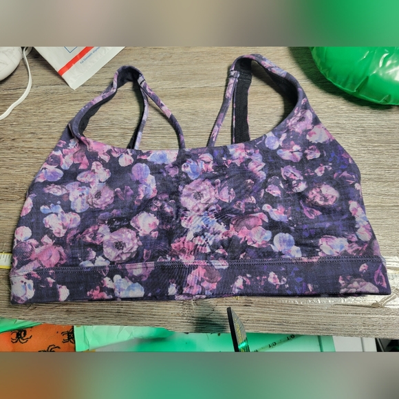 Athleta Other - Athleta Purple Floral Sports‎ Bra Size Medium